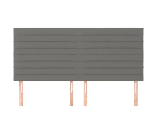 Gultas Galvgaļi, 4 Gab., 80X5X78/88 Cm, Tumši Pelēks Audums Vidaxl Gultas Galvgaļi, 4 Gab., 80X5X78/88 Cm, Tumši Pelēks Audums Vidaxl