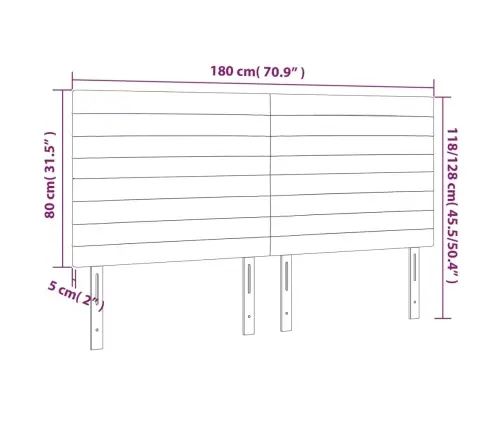 Voodipeatsid 4 Tk, Helehall, 90X5X78/88 cm Kangas