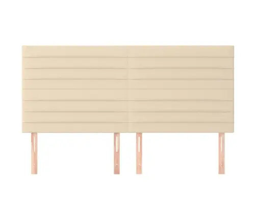 Gultas Galvgaļi, 4 Gab., 90X5X78/88 Cm, Krēmkrāsas Audums Vidaxl