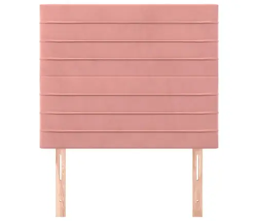 Gultas Galvgaļi, 2 Gab., 80X5X78/88 Cm, Rozā Samts Vidaxl
