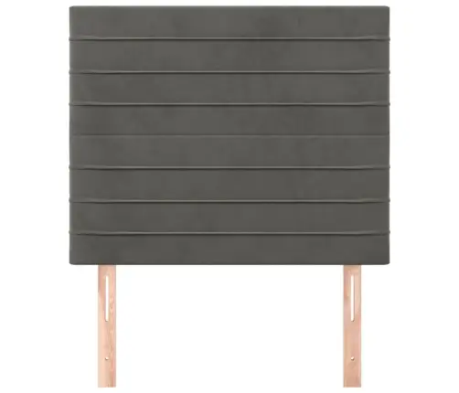 Galvūgalis, Tamsiai Pilkas, 90X5X118/128 cm Aksomas