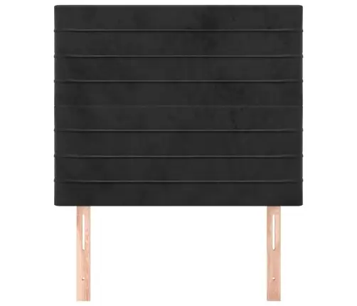 Galvūgalis, Juodas, 100X5X118/128 cm Aksomas