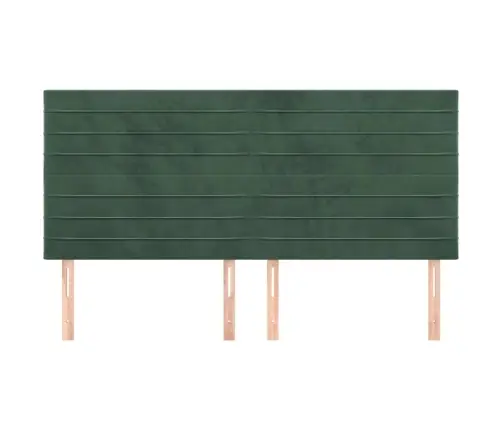 Galvūgalis, Tamsiai Žalias, 160X5X118/128 cm Aksominis