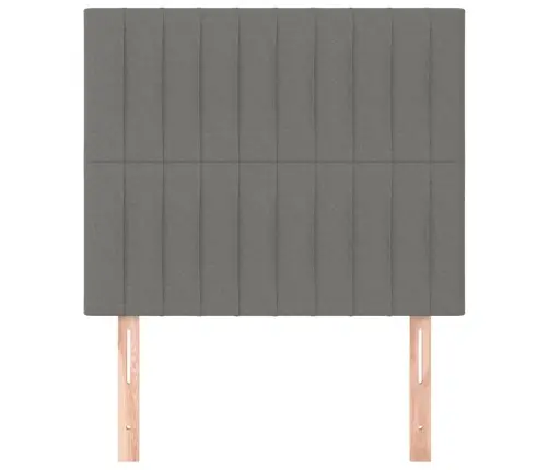 Gultas Galvgaļi, 2 Gab., 80X5X78/88 Cm, Tumši Pelēks Audums Vidaxl