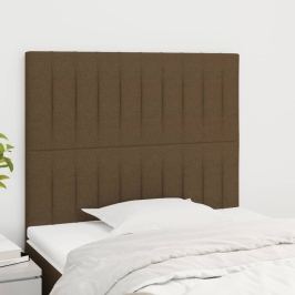 Gultas Galvgaļi, 2 Gab., 80X5X78/88 Cm, Tumši Brūns Audums Vidaxl