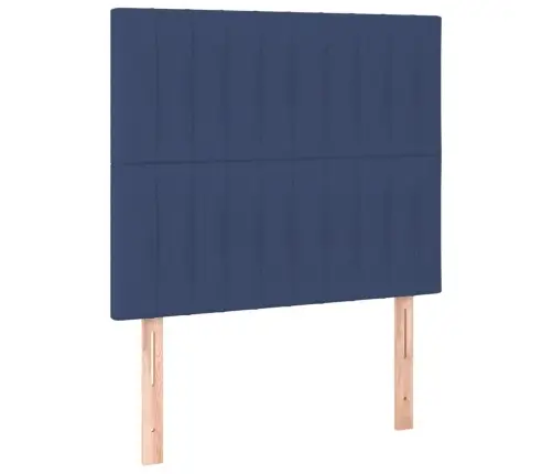 Gultas Galvgaļi, 2 Gab., 90X5X78/88 Cm, Zils Audums Vidaxl