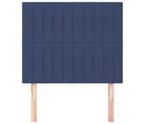 Gultas Galvgaļi, 2 Gab., 90X5X78/88 Cm, Zils Audums Vidaxl