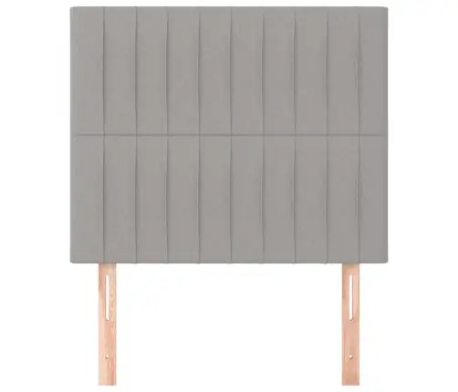 Gultas Galvgaļi, 2 Gab., 100X5X78/88 Cm, Gaiši Pelēks Audums Vidaxl