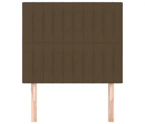 Gultas Galvgaļi, 2 Gab., 100X5X78/88 Cm,Tumši Brūns Audums Vidaxl