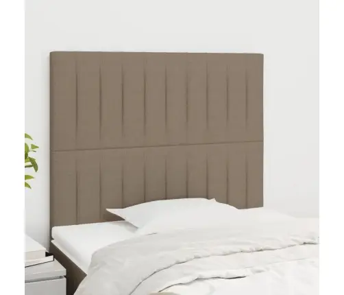 Gultas Galvgaļi, 2 Gab., 100X5X78/88 Cm, Pelēkbrūns Audums Vidaxl