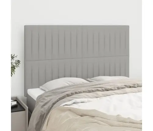 Galvūgalis, Šviesiai Pilkas, 144X5X118/128 cm Audinys