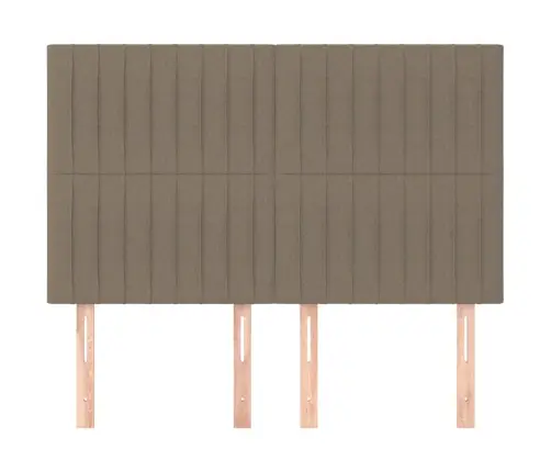 Gultas Galvgaļi, 4 Gab., 72X5X78/88 Cm, Pelēkbrūns Audums Vidaxl