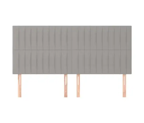 Gultas Galvgaļi, 4 Gab., 80X5X78/88 Cm, Gaiši Pelēks Audums Vidaxl Gultas Galvgaļi, 4 Gab., 80X5X78/88 Cm, Gaiši Pelēks Audums Vidaxl