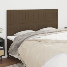 Voodipeatsid 4 Tk, Tumepruun, 80X5X78/88 cm Kangas