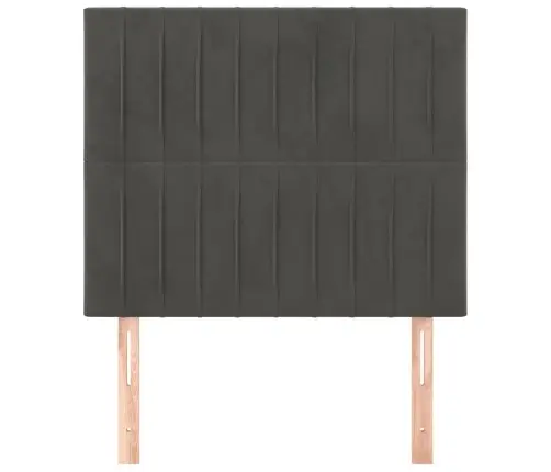 Gultas Galvgaļi, 2 Gab., 80X5X78/88 Cm, Tumši Pelēks Samts Vidaxl Gultas Galvgaļi, 2 Gab., 80X5X78/88 Cm, Tumši Pelēks Samts Vidaxl