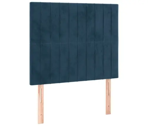 Voodipeatsid 2 Tk, Tumesinine, 80X5X78/88 cm Samet