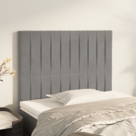Voodipeatsid 2 Tk, Helehall, 90X5X78/88 cm Samet