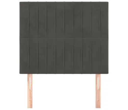 Galvūgalis, Tamsiai Pilkas, 100X5X118/128 cm Aksomas