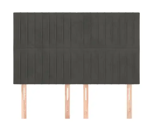 Galvūgalis, Tamsiai Pilkas, 144X5X118/128 cm Aksomas