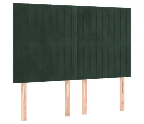 Galvūgalis, Tamsiai Žalias, 144X5X118/128 cm Aksominis