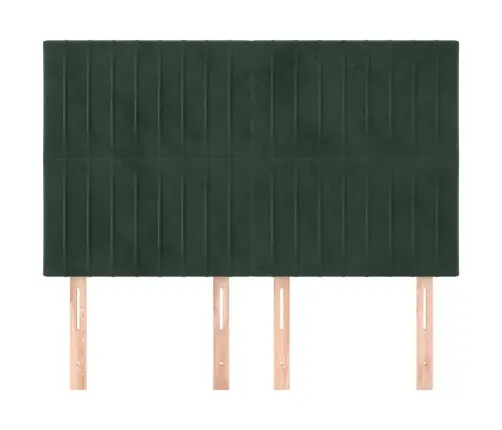 Galvūgalis, Tamsiai Žalias, 144X5X118/128 cm Aksominis