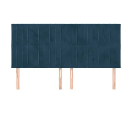 Galvūgalis, Tamsiai Mėlynas, 160X5X118/128 cm Aksominis