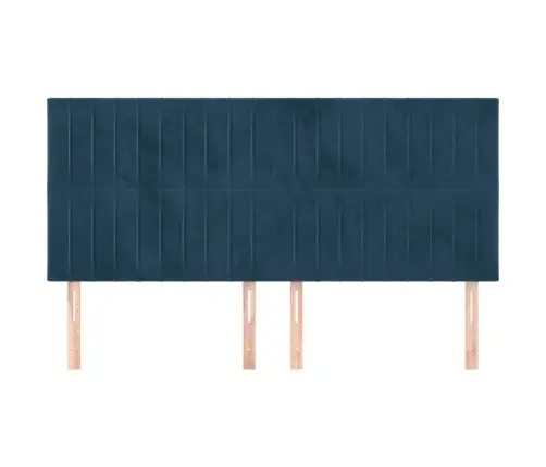 Galvūgalis, Tamsiai Mėlynas, 180X5X118/128 cm Aksominis