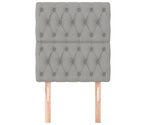 Gultas Galvgaļi, 2 Gab., 80X7X78/88 Cm, Gaiši Pelēks Audums Vidaxl