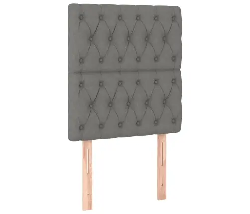 Gultas Galvgaļi, 2 Gab., 80X7X78/88 Cm, Tumši Pelēks Audums Vidaxl