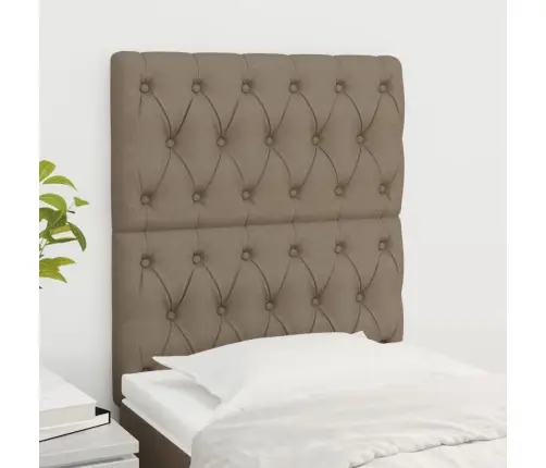 Gultas Galvgaļi, 2 Gab., 80X7X78/88 Cm, Pelēkbrūns Audums Vidaxl