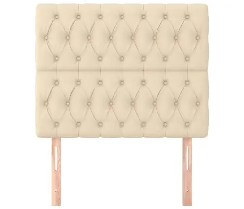 Gultas Galvgaļi, 2 Gab.,90X7X78/88 Cm, Krēmkrāsas Audums Vidaxl