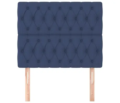 Gultas Galvgaļi, 2 Gab., 90X7X78/88 Cm, Zils Audums Vidaxl