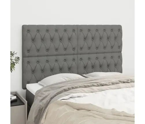 Galvūgalis, Tamsiai Pilkas, 144X7X118/128 cm Audinys