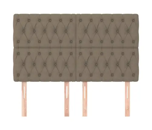 Gultas Galvgaļi, 4 Gab., 72 X 7 X 78/88 Cm, Pelēkbrūns Audums Vidaxl