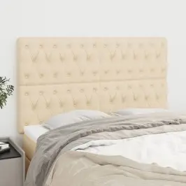 Galvgalis, Krēmkrāsas, 160X7X118/128 Cm, Audums Vidaxl