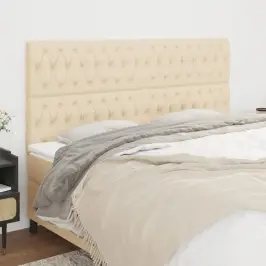 Galvgalis, Krēmkrāsas, 180X7X118/128 Cm, Audums Vidaxl