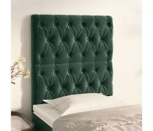 Galvūgalis, Tamsiai Žalias, 80X7X118/128 cm Aksominis