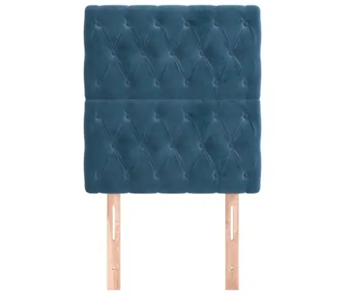 Galvūgalis, Tamsiai Mėlynas, 80X7X118/128 cm Aksominis