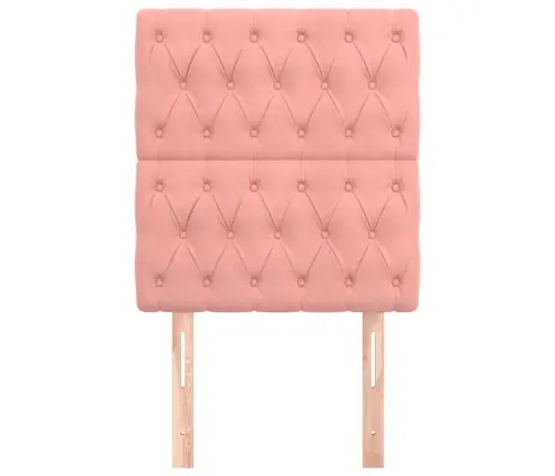 Galvūgalis, Rožinis, 80X7X118/128 cm Aksomas