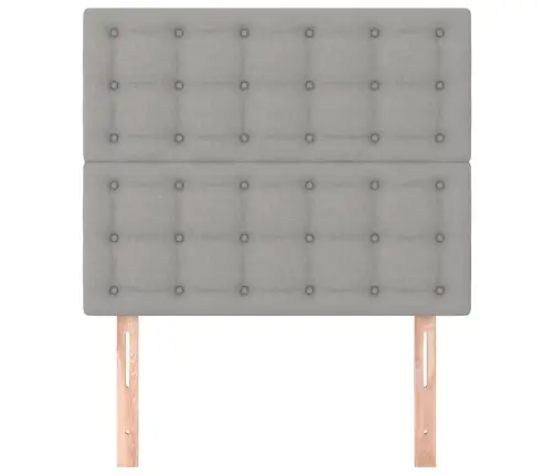 Gultas Galvgaļi, 2 Gab., 80X5X78/88 Cm, Gaiši Pelēks Audums Vidaxl