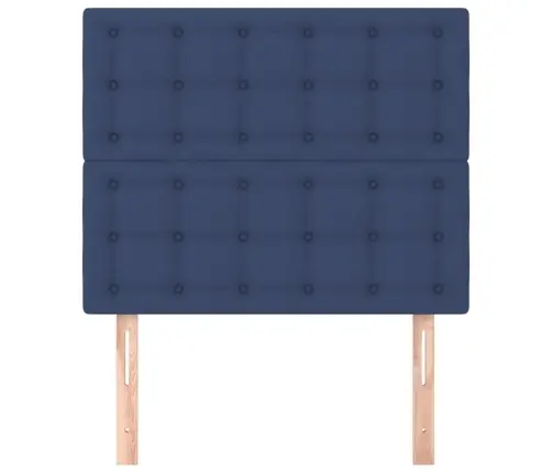 Gultas Galvgaļi, 2 Gab., 80X5X78/88 Cm, Zils Audums Vidaxl