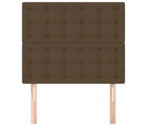 Gultas Galvgaļi, 2 Gab., 90X5X78/88 Cm, Tumši Brūns Audums Vidaxl