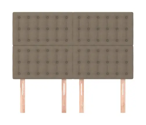 Gultas Galvgaļi, 4 Gab., 72X5X78/88 Cm, Pelēkbrūns Audums Vidaxl