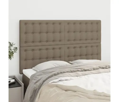 Gultas Galvgaļi, 4 Gab., 72X5X78/88 Cm, Pelēkbrūns Audums Vidaxl