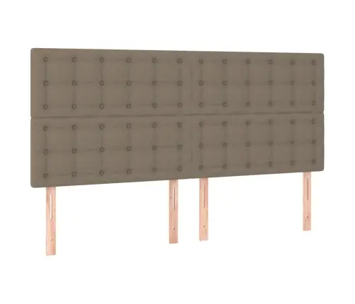 Gultas Galvgaļi, 4 Gab., 90X5X78/88 Cm, Pelēkbrūns Audums Vidaxl