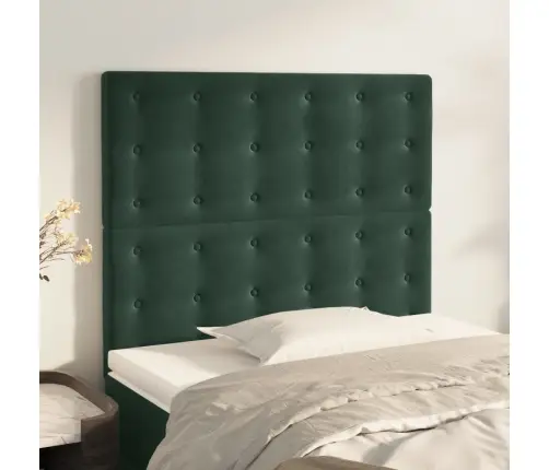 Gultas Galvgaļi, 2 Gab., 80X5X78/88 Cm, Tumši Zaļš Samts Vidaxl Gultas Galvgaļi, 2 Gab., 80X5X78/88 Cm, Tumši Zaļš Samts Vidaxl