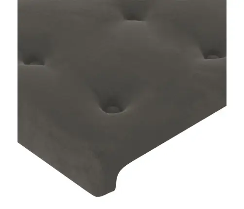 Gultas Galvgaļi, 2 Gab., 100X5X78/88 Cm, Tumši Pelēks Samts Vidaxl