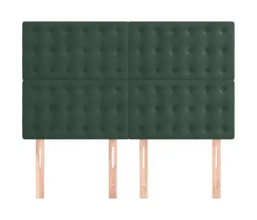Gultas Galvgaļi, 4 Gab., 72X5X78/88 Cm, Tumši Zaļš Samts Vidaxl Gultas Galvgaļi, 4 Gab., 72X5X78/88 Cm, Tumši Zaļš Samts Vidaxl