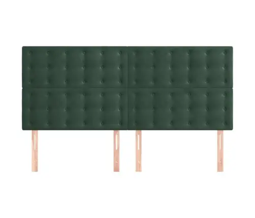 Gultas Galvgaļi, 4 Gab., 80X5X78/88 Cm, Tumši Zaļš Samts Vidaxl Gultas Galvgaļi, 4 Gab., 80X5X78/88 Cm, Tumši Zaļš Samts Vidaxl