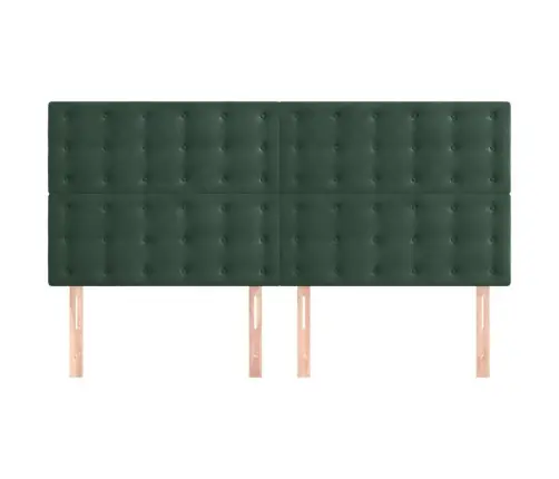 Galvūgalis, Tamsiai Žalias, 200X5X118/128 cm Aksomas